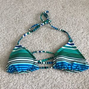 Striped bikini top